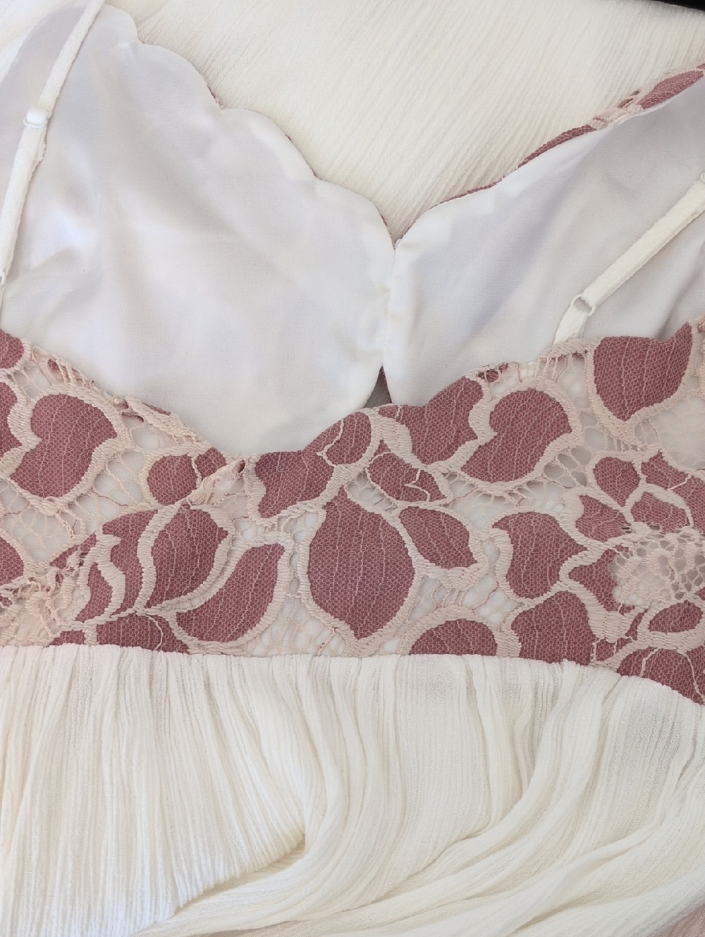 Tularosa Boho Maxi Dress with Peekaboo Rose Lace Accents - Picture 6 of 8